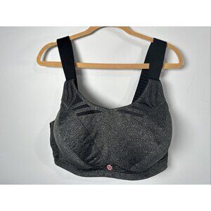Livi 40H Bra Comfort Adjustable Underwire Black Gray Max Support Wide Straps